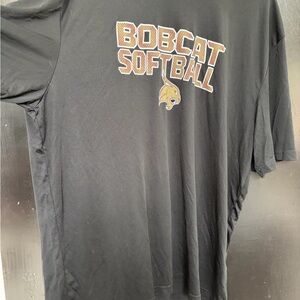 Black Bobcat Softball T-Shirt Texas State